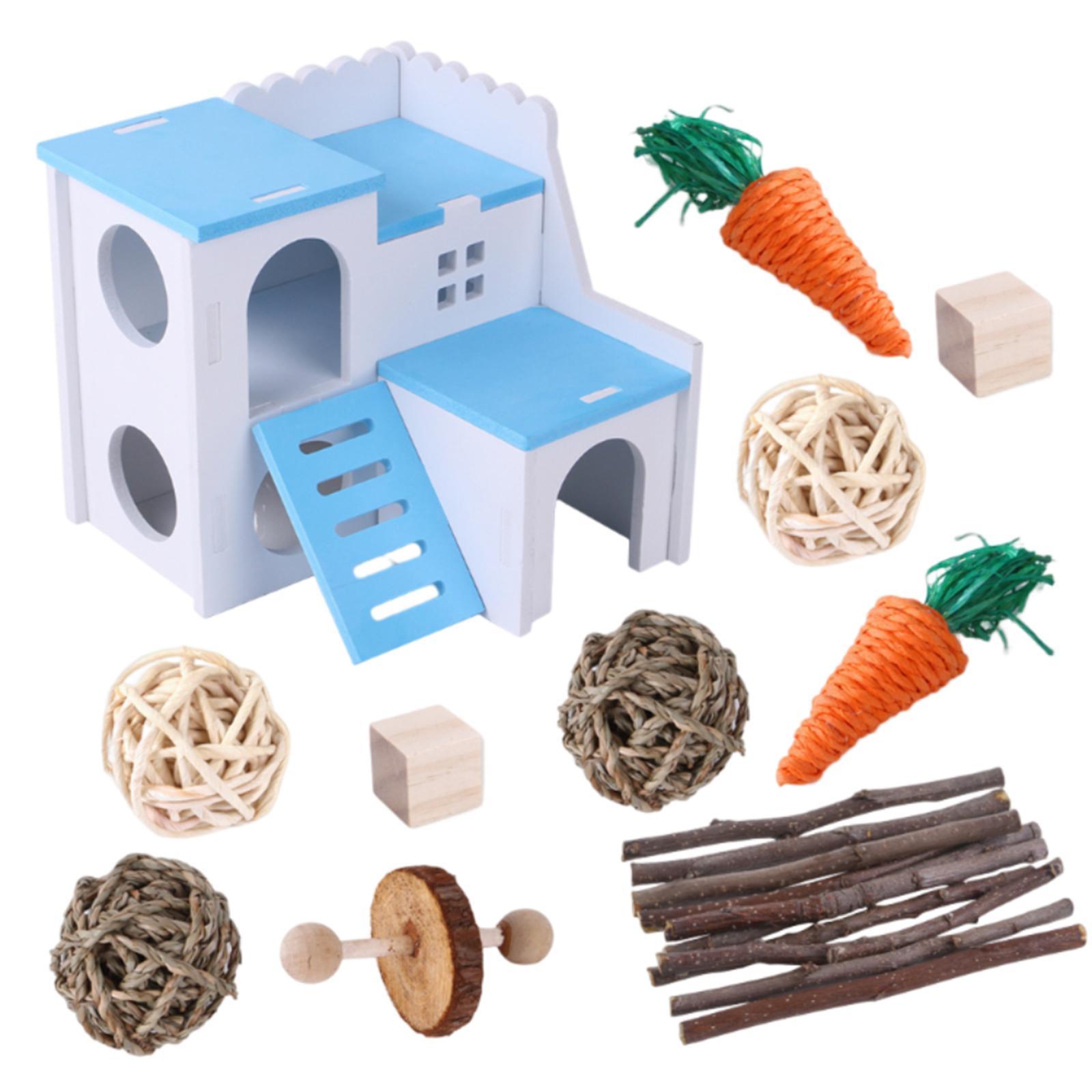 Hamster Chew Toys Wood Branches Small Pet Molar Toys for Parrot Hamster Mice