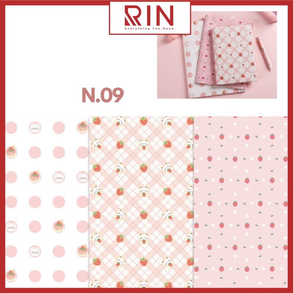 Giấy bọc sách vở / Giấy gói quà / giấy bao tập / giấy bao vở học sinh, sinh viên size A4, B5, A5 cao cấp – 24 cuốn
