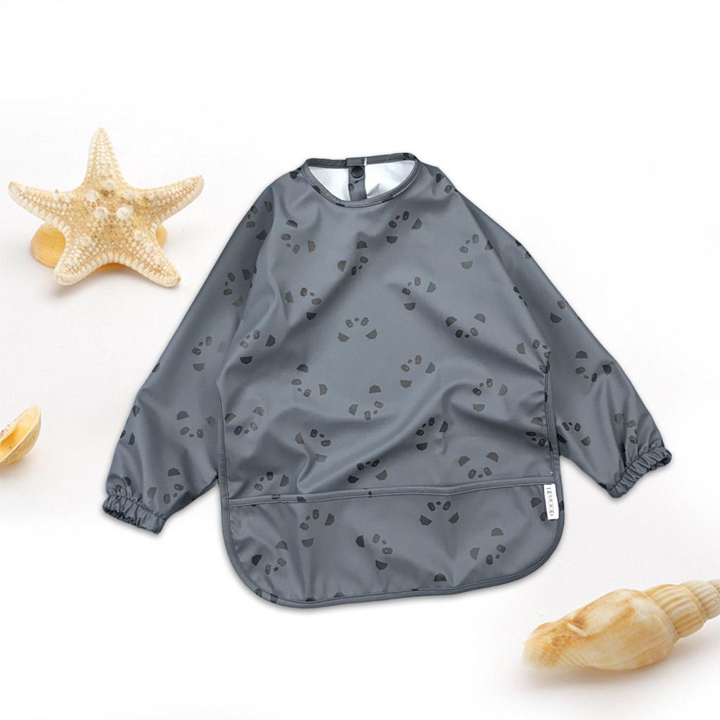 Full Long Sleeved Baby Bib Waterproof Bib for Babies Toddler Bibs 6-24 Months Eating Drinking Painting Feeding Apron with Pocket