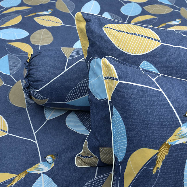 Bộ Drap Cotton Poly Hàn Quốc 1,6 X 2m - Lá đa