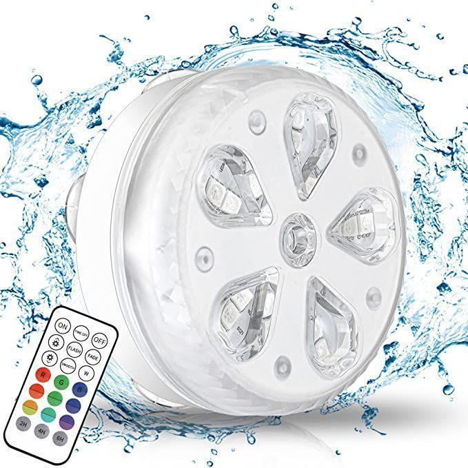 Đèn Led RGB Từ Tính Chống Nước Dùng Để Trang Trí Bể Bơi / Lặn Điều Khiển Từ Xa