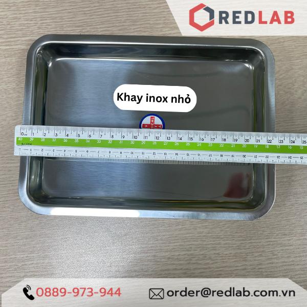 Khây inox chữ nhật, khay đựng dụng cụ thí nghiệm 17*22cm, 22*32cm