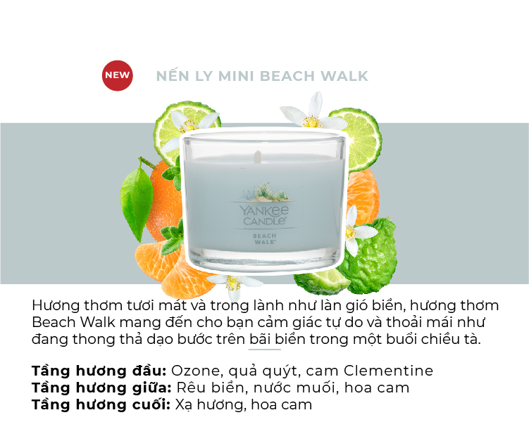 Nến ly mini Yankee Candle - Beach Walk