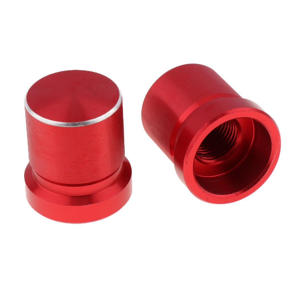 2x 2x Aluminum Alloy Dustproof Metal Shock Absorber Screw Cover for 08-15
