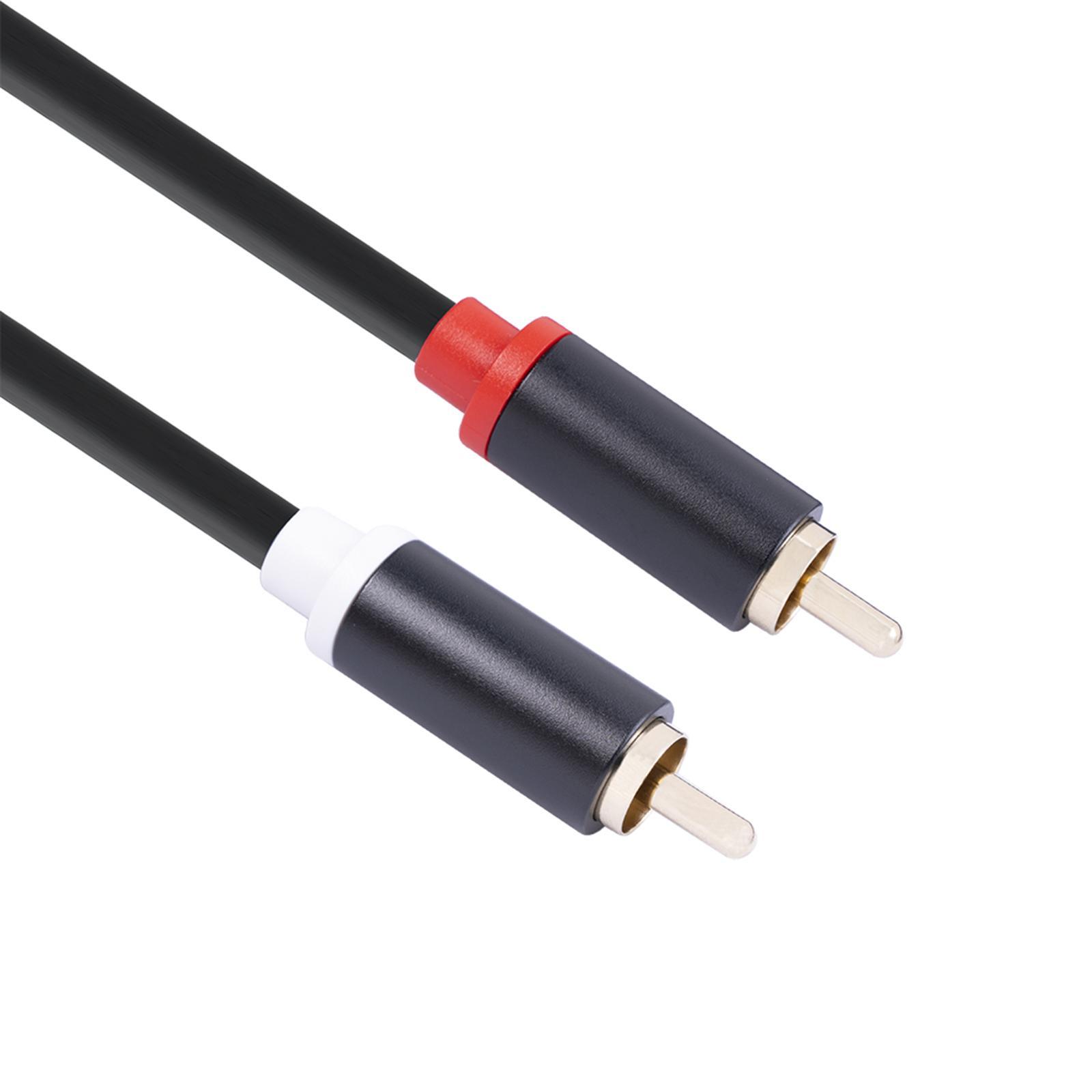 Dual 6.35mm to Dual RCA Cable 4.9ft Male to Male Audio Converter Cable Stereo AUX Cord for TV