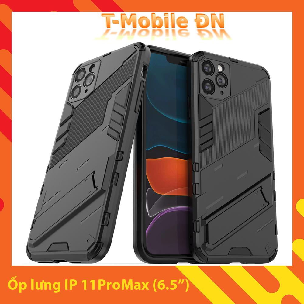 Ốp lưng cho iPhone 11 Pro Max, Ốp chống sốc Iron Man PUNK cao cấp kèm giá đỡ cho iPhone 11 Pro Max