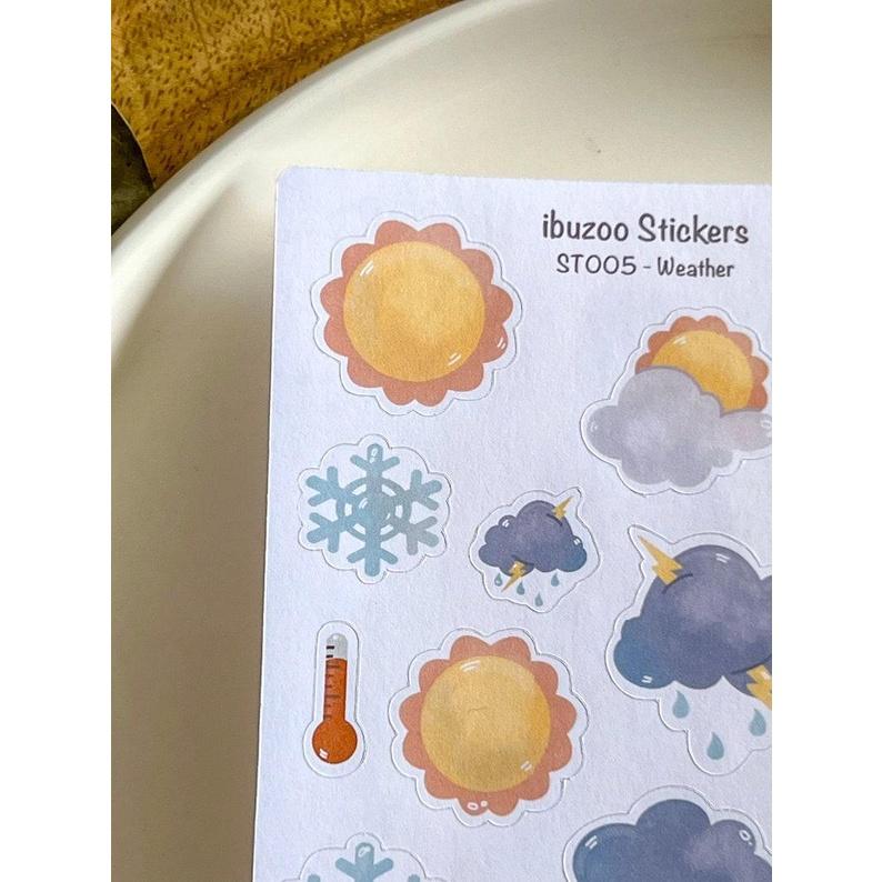 Sticker tự thiết kế weather - hình dán sổ, nhật kí bullet journal - unim049