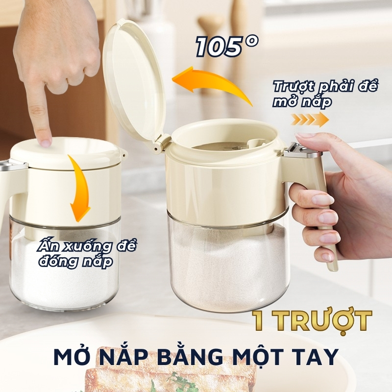 Lọ đựng gia vị 370ml thông minh DandiHome 2026