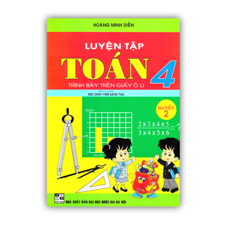 Sách - Combo Luyện Tập Toán Trình Bày Trên Giấy Ô Li 4 Quyển 1 + 2
