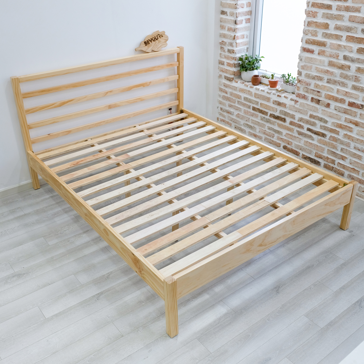 Giường Ngủ Gỗ Nan Simple Bed Nội Thất Kiểu Hàn BEYOURs - Gỗ Tự Nhiên