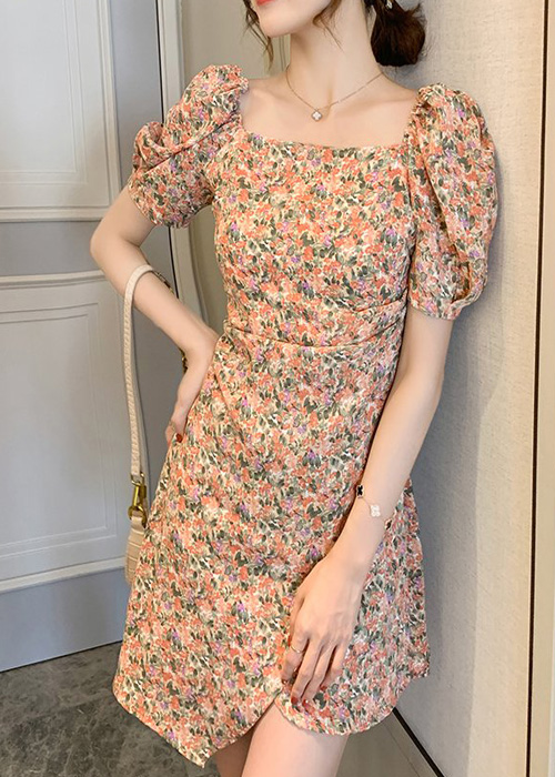 ĐẦM HOA VẠT CHÉO ĐỘC ĐÁO DH053