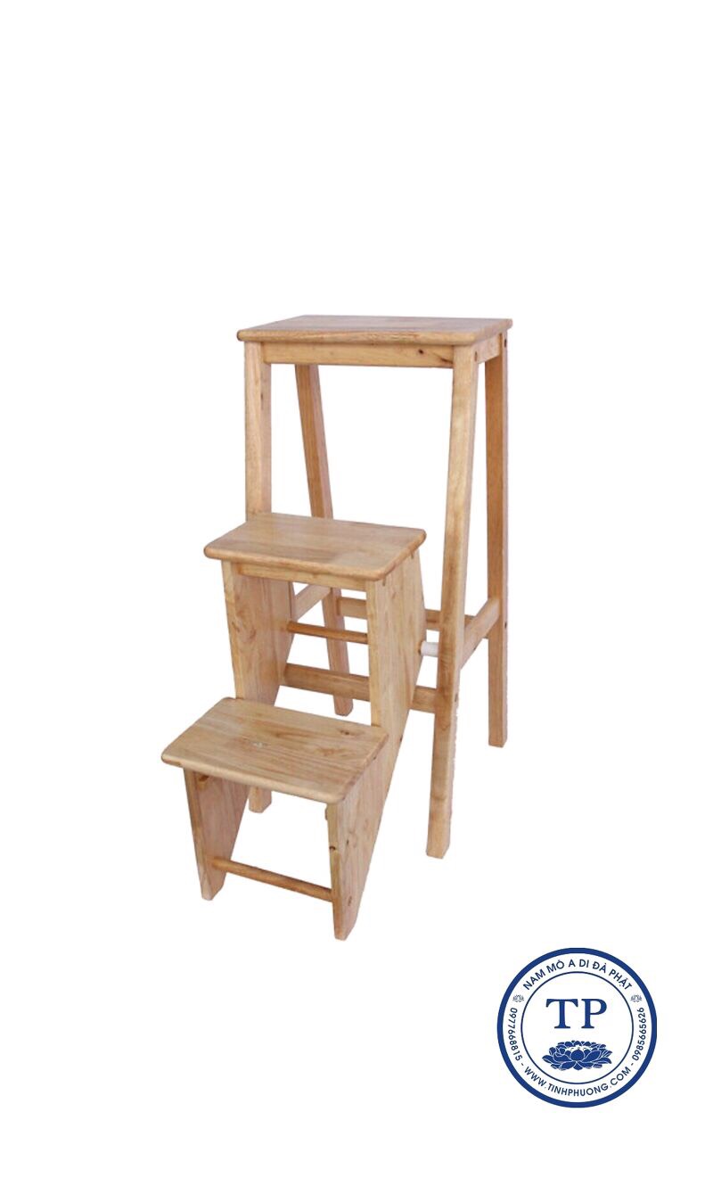 Ghế thắp hương 3 bậc - Gỗ cao su CAO 83CM