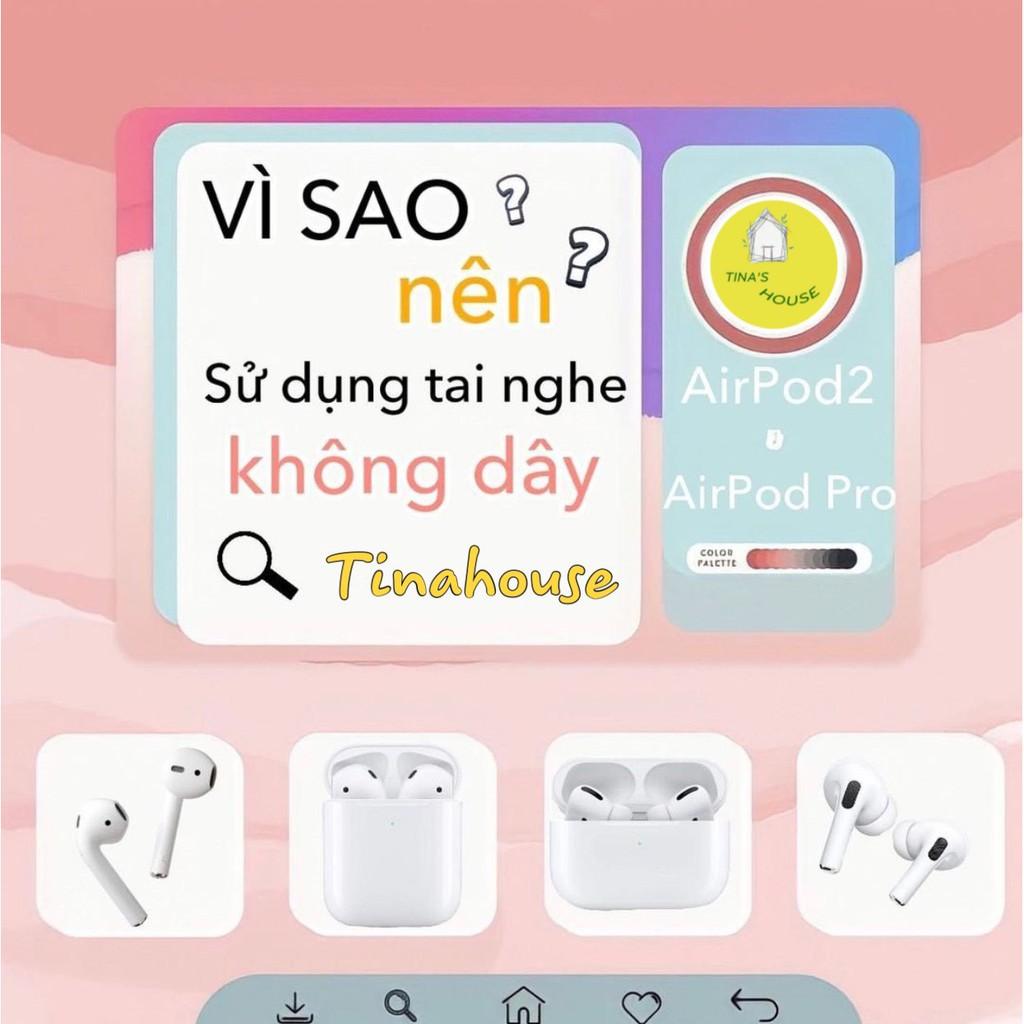 TAI NGHE BLUETOOTH AIRPODS 2️ - Cảm Biến Hồng ngoạ Định vị đổi tên + Tặng sticer trang trí