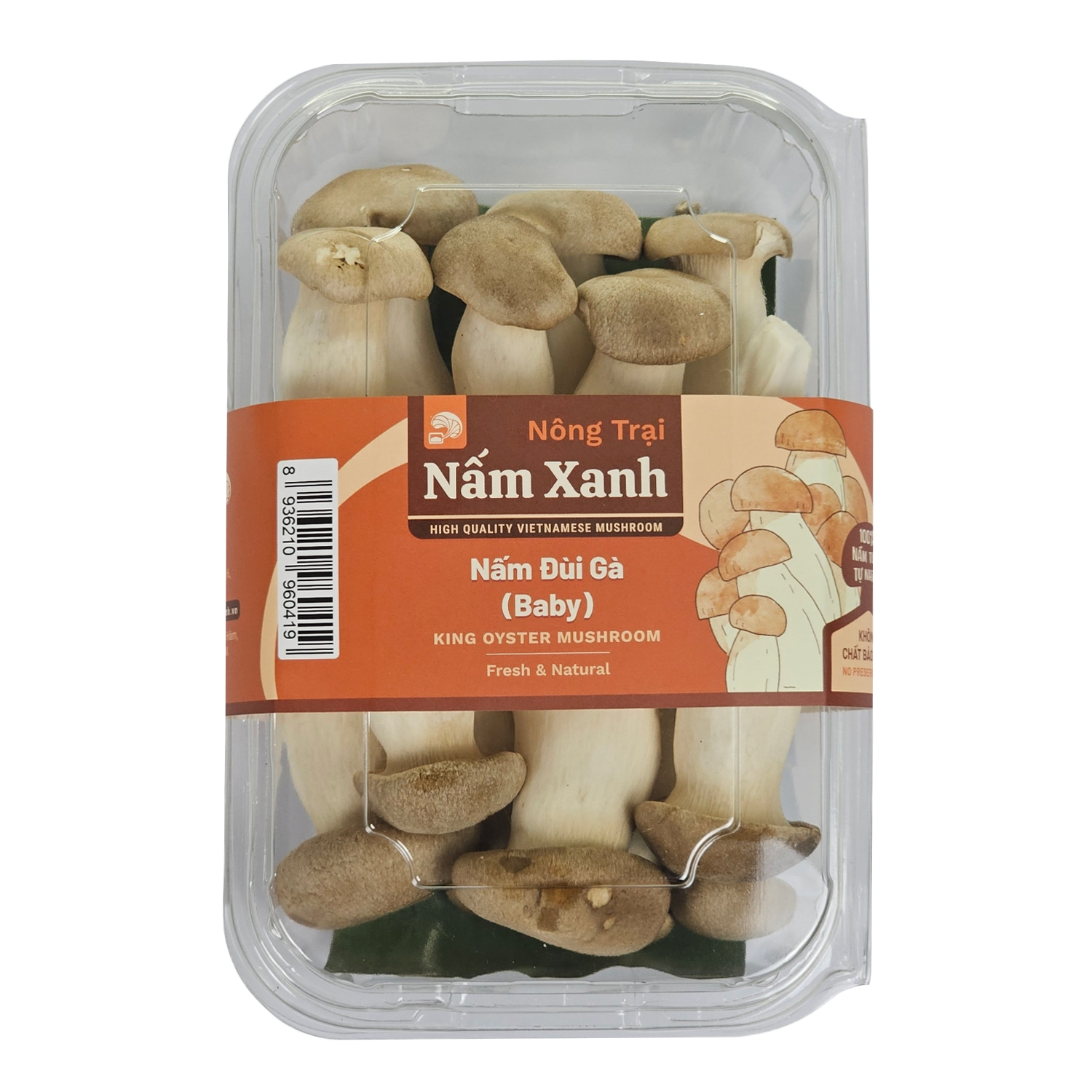Nấm Đùi Gà Tươi 1kg - Nông Trại Nấm Xanh