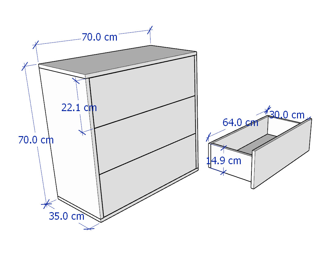 NIKOS, Tủ lưu trữ 3 tầng- CBN_007, 70x35x70cm