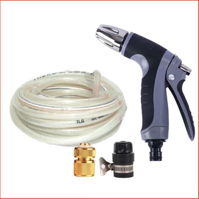 Bộ dây và vòi xịt tăng áp rửa xe tưới cây 20M 206817