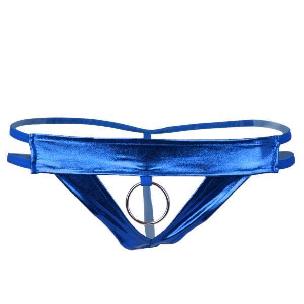 2-3pack 4 Colors Men's T-Back Underwear Low-rise Man Bikini G-String Thong Blue