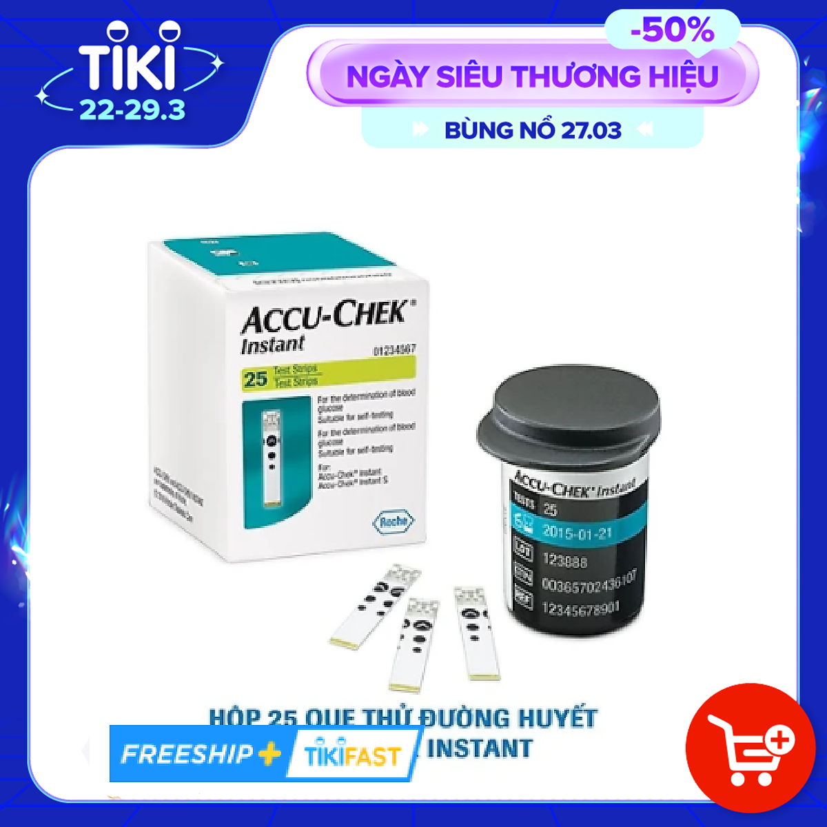 Que Thử Đường Huyết Accu-Chek Instant 25