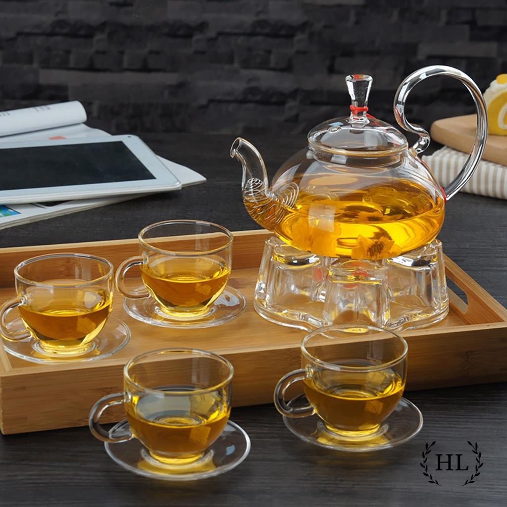 Bếp nến chuyên dụng cho trà hoa - quả | Bếp Thủy Tinh Đựng Nến Tròn Cao Cấp | BẾP TT CHỊU NHIỆT