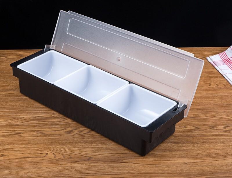 Khay Đựng Topping Nhựa Cao Cấp - 3 Ngăn