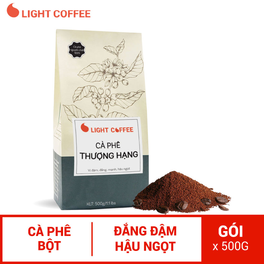 1KG Cà phê Thượng hạng Light Coffee vị đậm, đắng mạnh và hậu ngọt - 500gr/gói