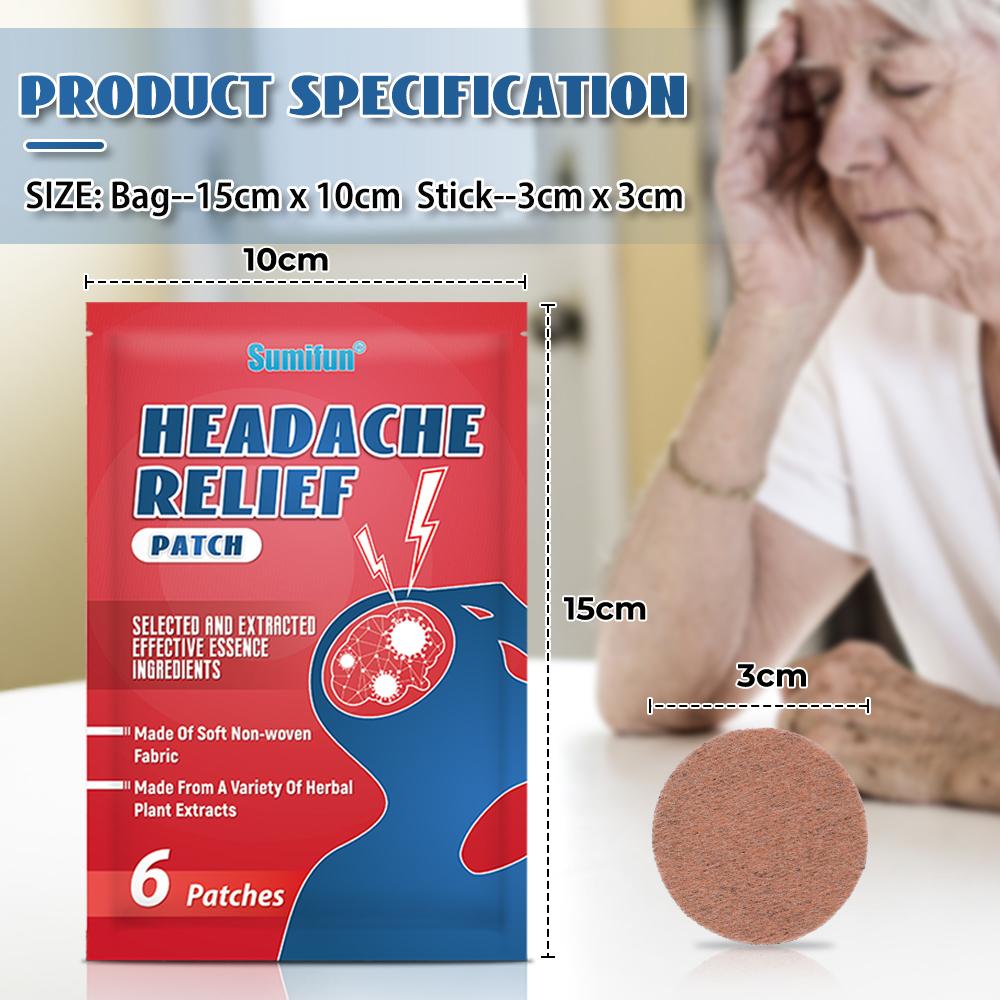 Sức khỏe đau đầu Relief Sticker Chăm sóc sức khỏe Patch Đối với Migraine Lo lắng TCM 30 miếng