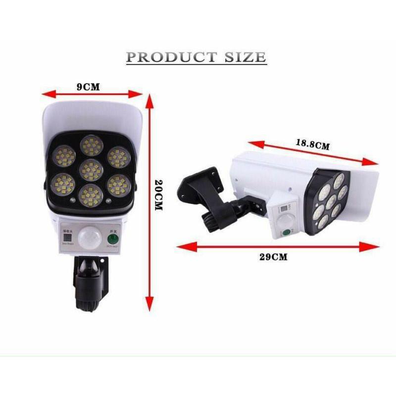 Đèn Led Năng Lượng Mặt Trời Jd-2178T Giả Giống Camera Ngoài Trời Chống Trộm - Hàng Loại 1