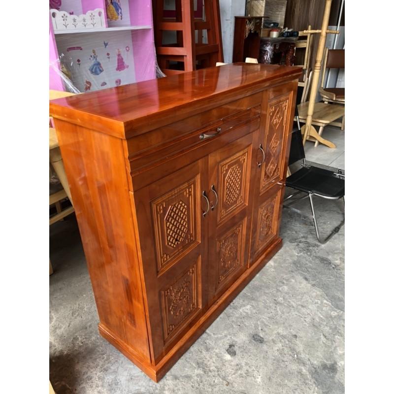 Tủ Giày Gỗ Cao Su Ghép ( Ngang 1M )