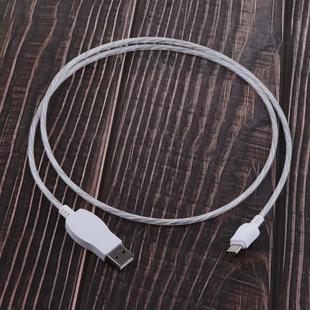 3.3ft LED Light Cable USB Type C Data Synchronization Cable Charging Cable for Mobile Phones