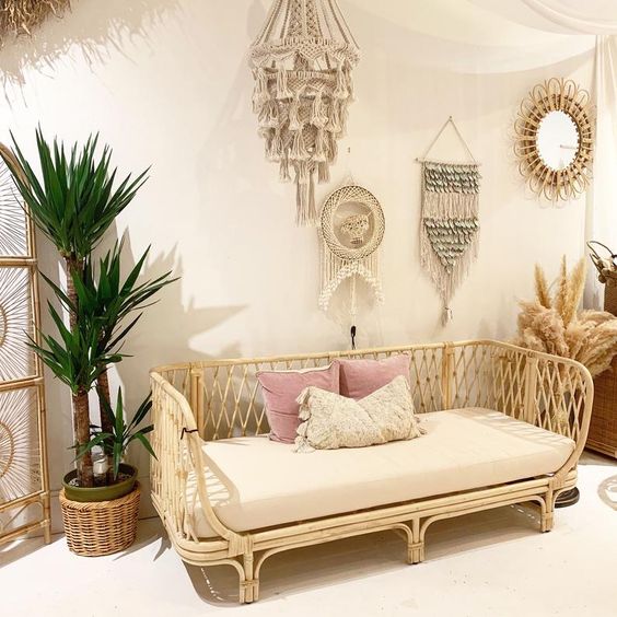 Ghế Tựa Mây Phong Cách Cổ Điển-  Rattan Sofa In the Vintage Style - CH0014