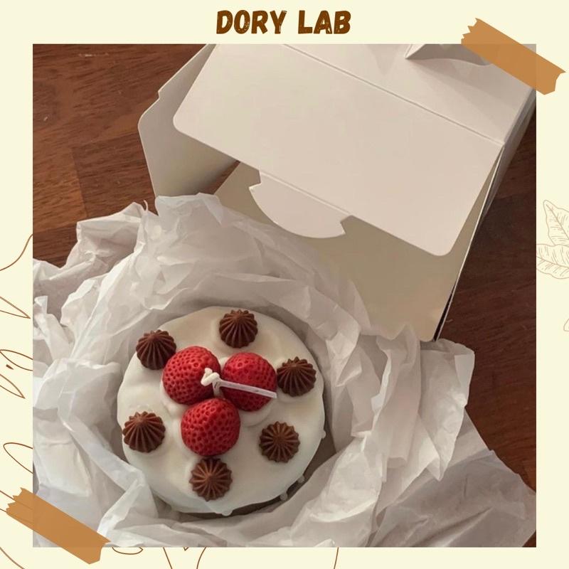 Nến Thơm Handmade Bánh Kem Dâu Tây Sô-cô-la - Dory Lab