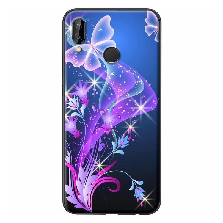 Ốp Lưng Dành Cho Điện Thoại Huawei Nova 3E - Họa Tiết Bướm Tím