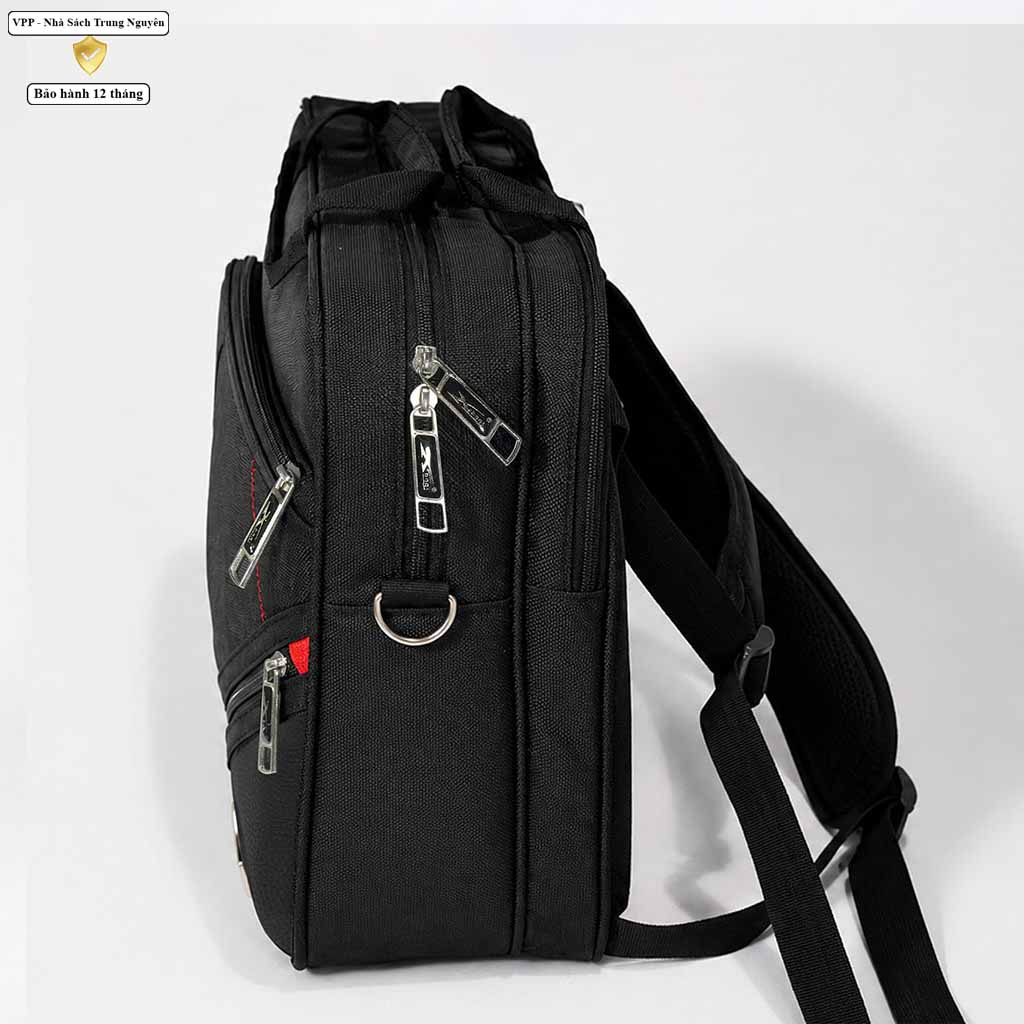 Cặp Laptop Công Sở Nam Xbags Mutil Class Pro Thiết Kế Đen Phối Chỉ Đỏ Trẻ Trung Lịch Sự - XB4103