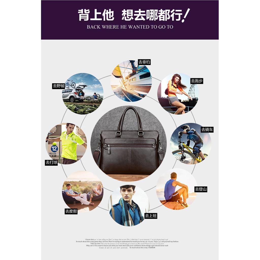 Túi xách da công sở da bò cao cấp OYUNS T01 Nâu Sáng - Nâu Đậm - Đen