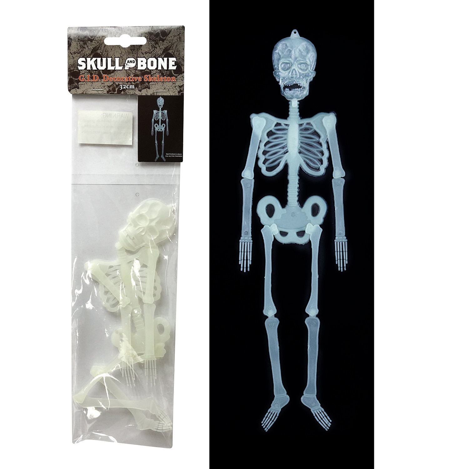 Bộ xương phát sáng dài 32cm Halloween Uncle Bills UH00611