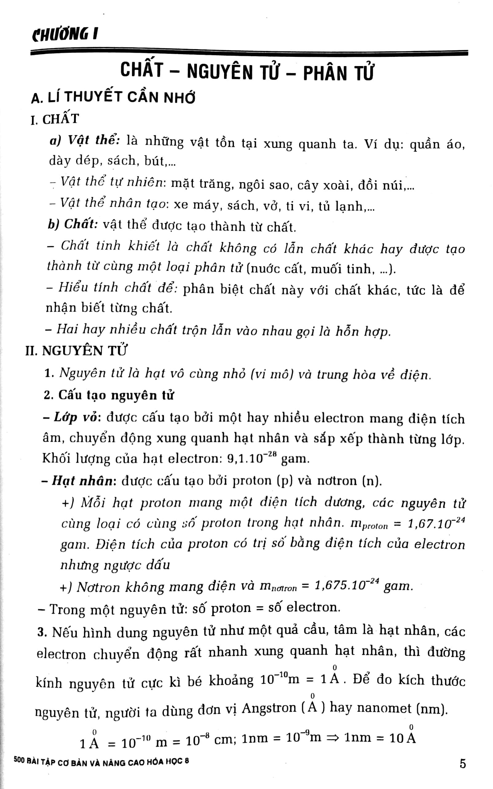 500 Bài Tập Cơ Bản Và Nâng Cao Hóa Học 8 (Biên Soạn Theo Chương Trình Giáo Dục Phổ Thông Mới) (Tái Bản 2023)