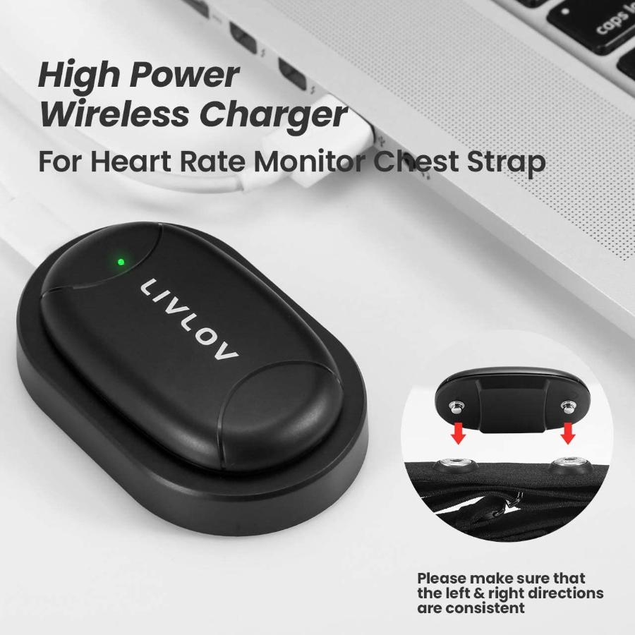 Livlov theo dõi nhịp tim dây đeo ngực USB LI-ion cảm biến nhịp tim Belt Color: V8