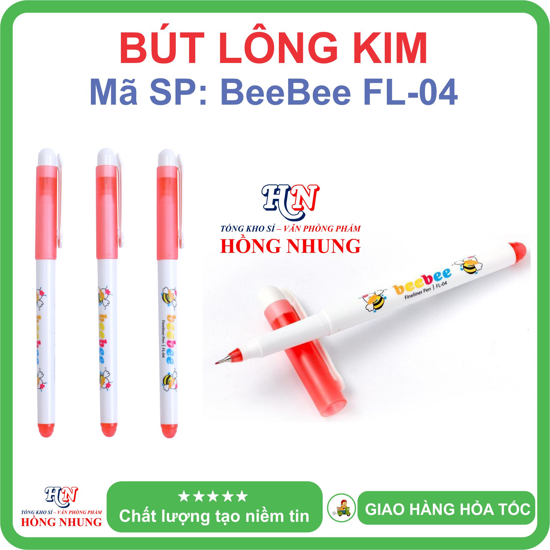 [SALE] Bút lông kim con ong Beebee FL-04, Bút Thiên Long, An Toàn, Không Độc Hại, Kiểu dáng dễ thương