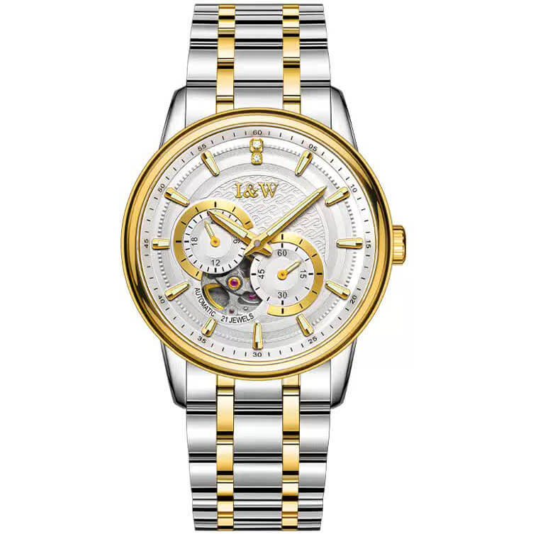 Đồng hồ nam chính hãng IW CARNIVAL IW627G-1 Kính sapphire ,chống xước ,Chống nước 30m ,Bảo hành 24 tháng,Máy cơ ,dây kim loại thép không gỉ 316L, thiết kế đơn giản dễ đeo