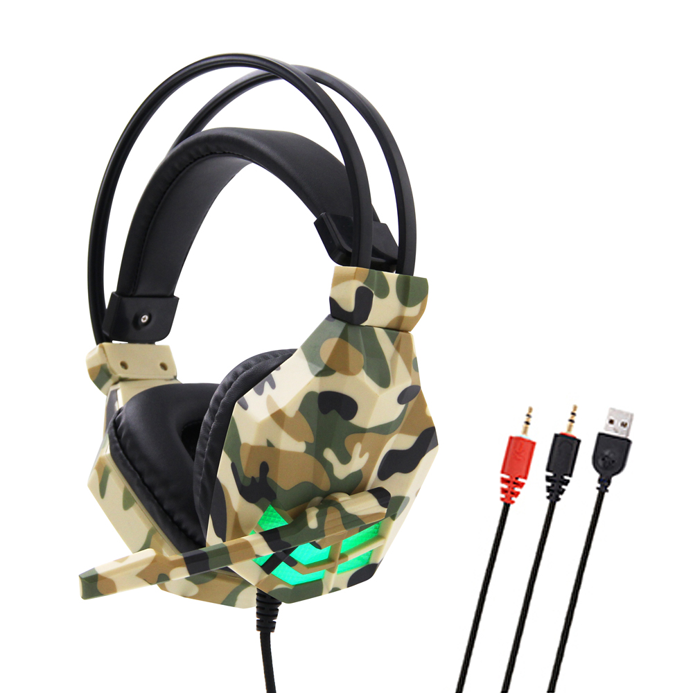 Tai Nghe Chơi Game Sy850mv Có Dây 3.5mm Loại Bỏ Tiếng Ồn Với Mic Đèn LED