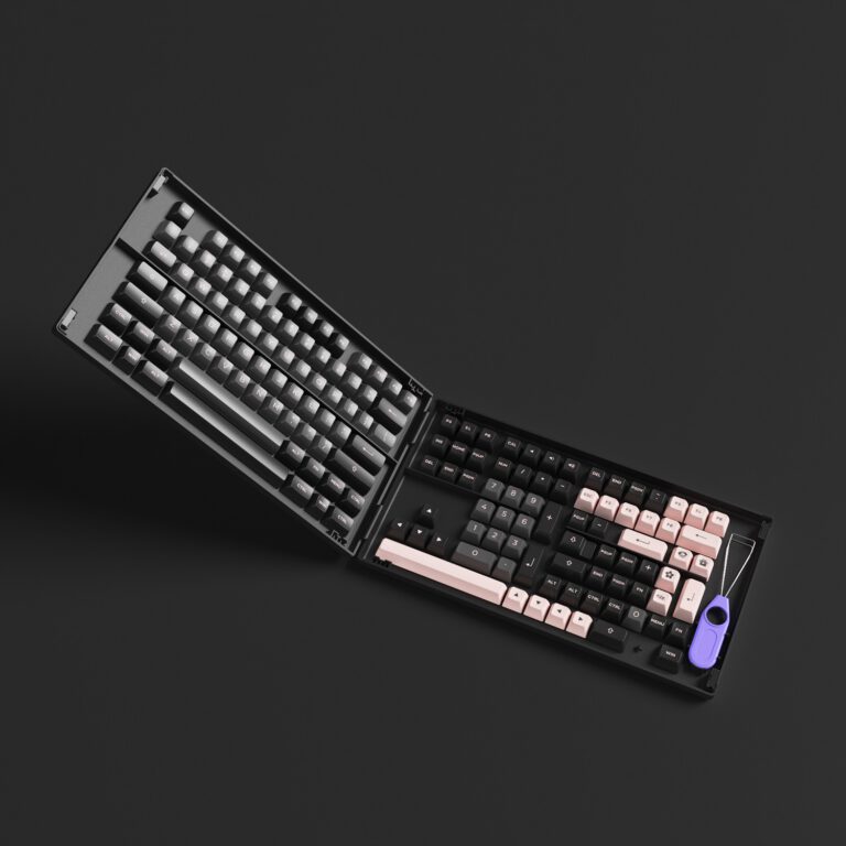 Bộ Set Keycap AKKO - Black Pink (PBT Double-Shot/ASA profile/158 nút) - Hàng Chính Hãng