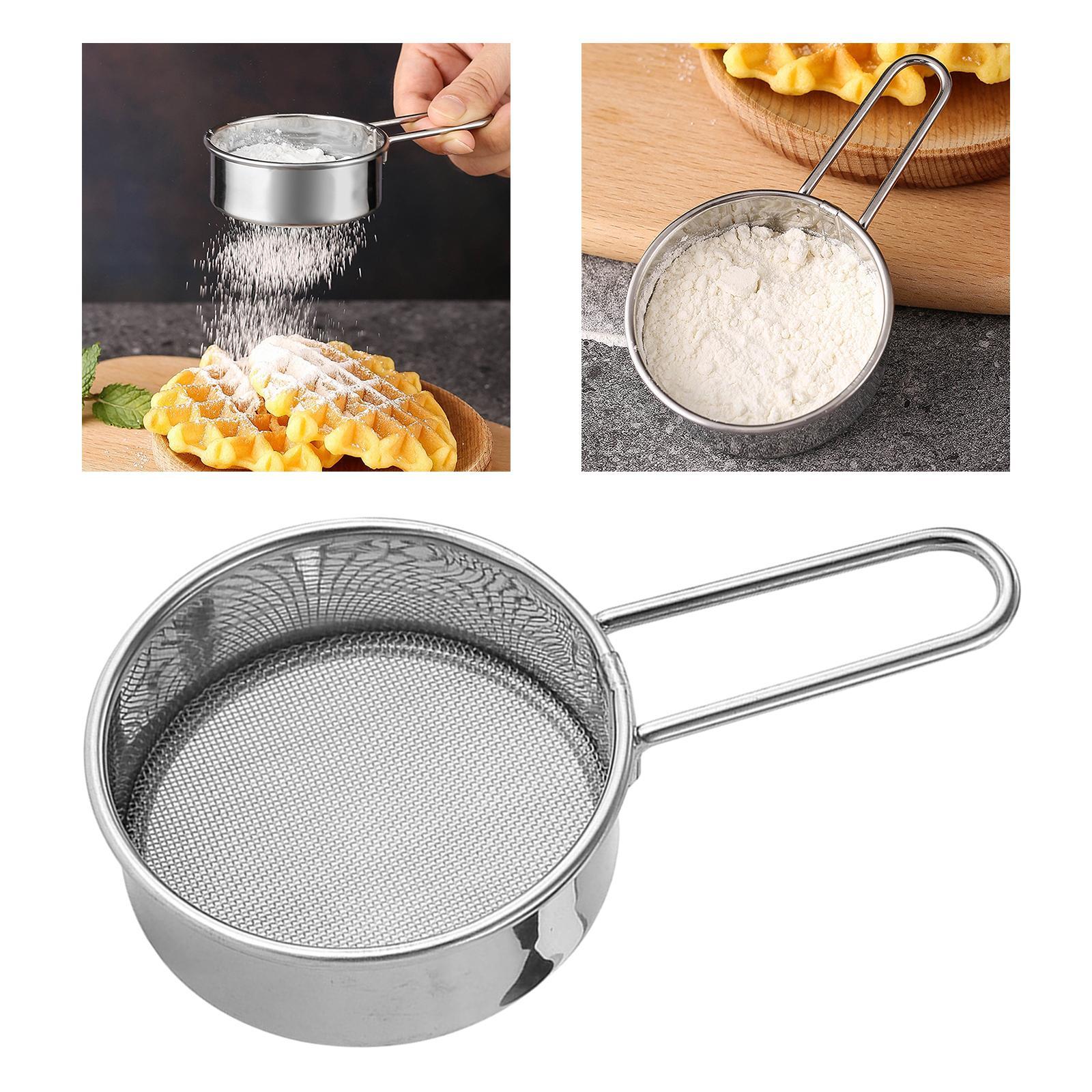 Stainless Steel Flour Sifter Mini Multipurpose Oil Strainer for Flour Coffee