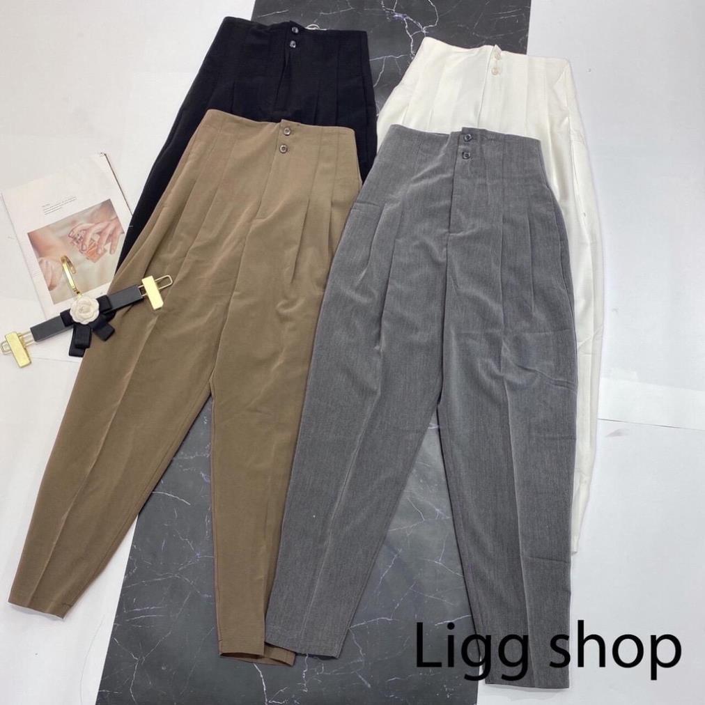 QUẦN BAGGY HAI CÚC DÁNG THỤNG B322, QUẦN BAGGY CÔNG SỞ CHO CHỊ EM