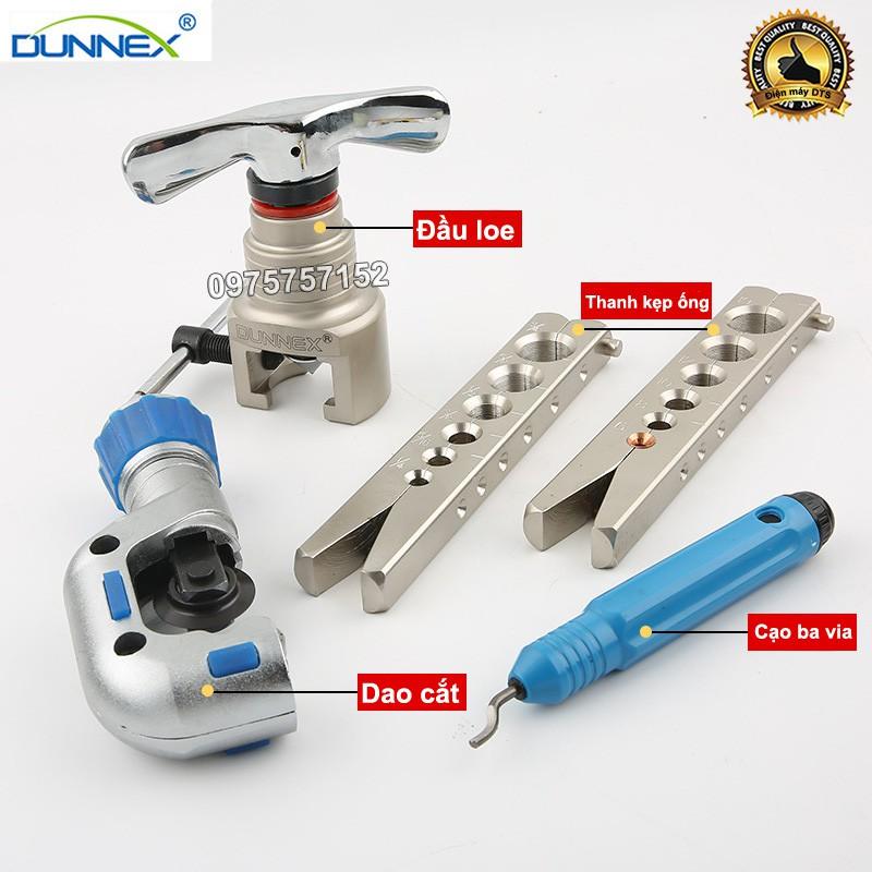 Bộ lã ống đồng lệch tâm cao cấp DUNNEX 2 thanh kẹp có dao cắt, bộ long loe ống đồng điều hòa, máy lạnh