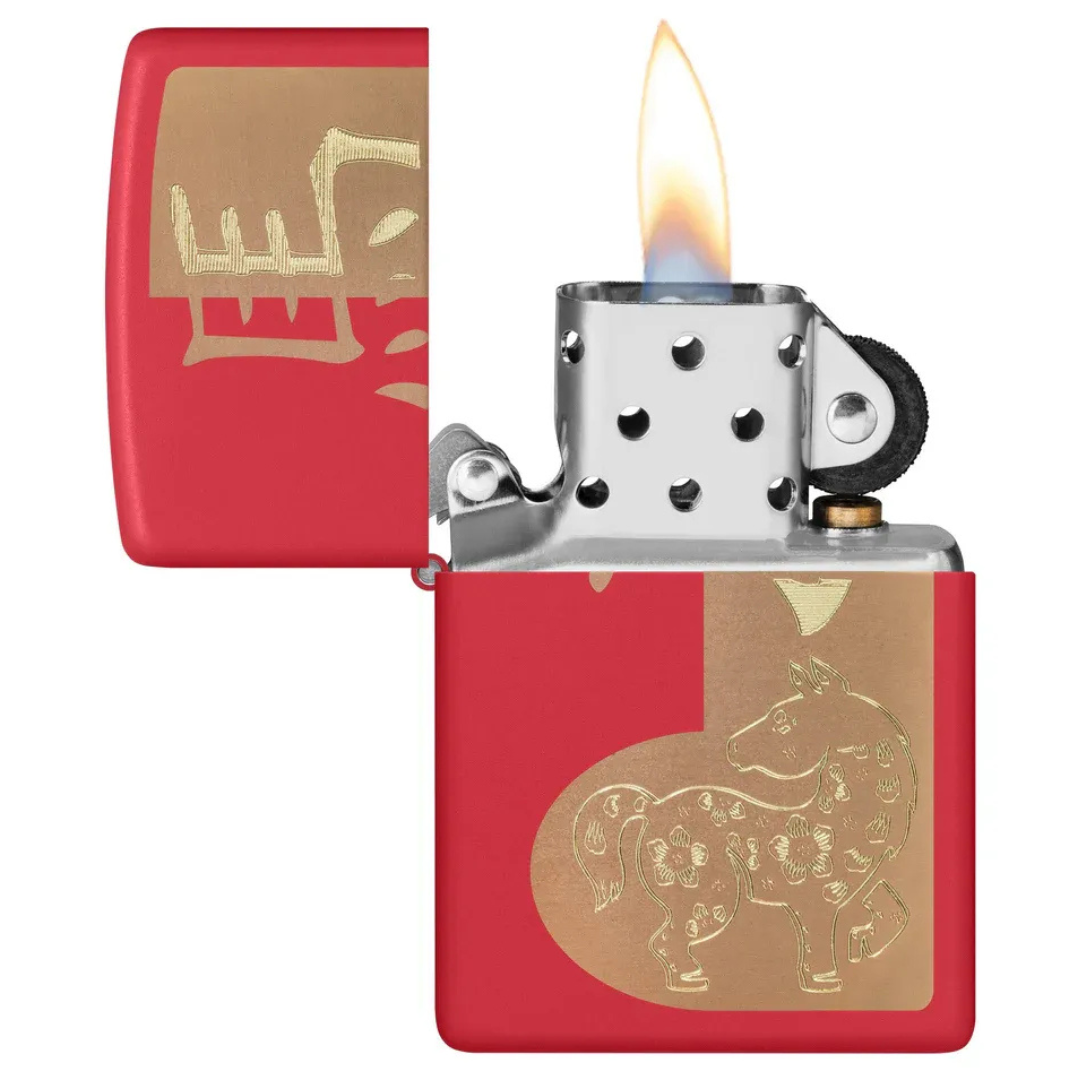 Bật lửa Zippo 2026 Year of the Horse Design - Zippo Chính Hãng Mỹ Hình Con Ngựa Năm Bính Ngọ May Mắn (Mã 46931)