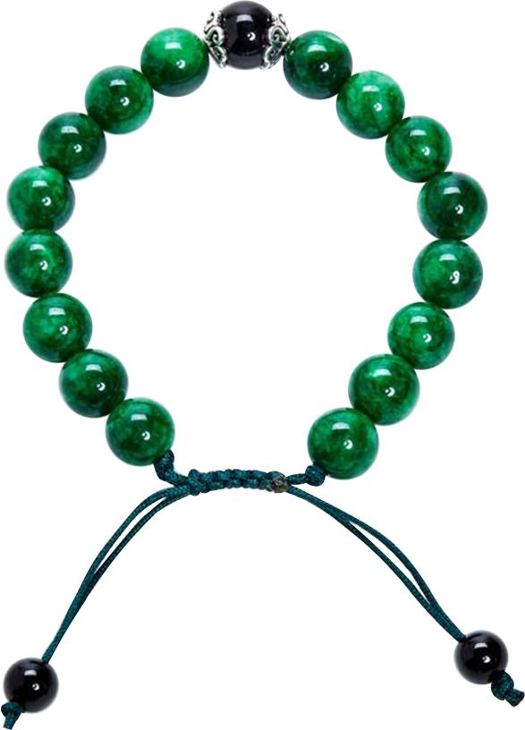 Vòng Đá Cẩm Thạch Sơn Thuỷ Phối Mã Não Đen Ngọc Quý Gemstones VT30