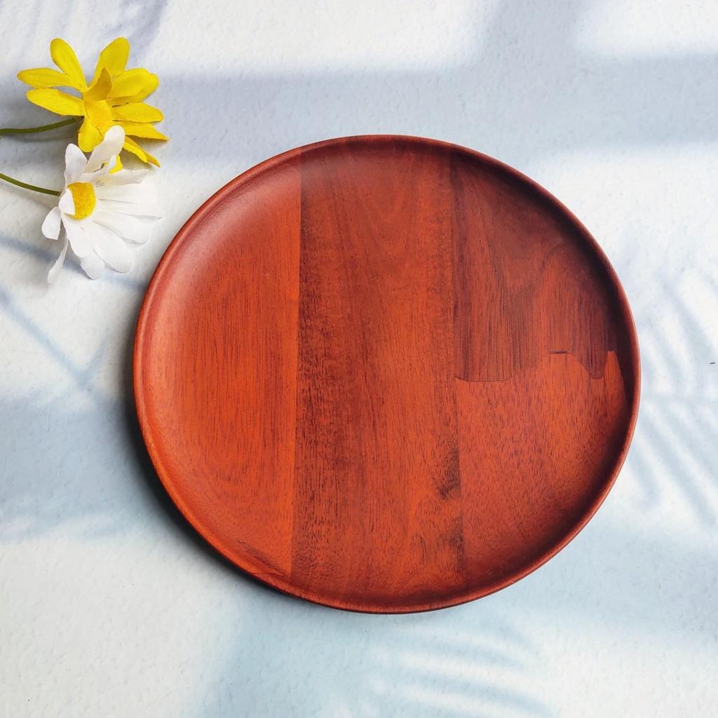 Đĩa Keo Tròn Nâu Đỏ 20cm, Đĩa Gỗ, Khay Gỗ Đựng Đồ Ăn, Chụp Ảnh Decor, Phụ Kiện Nhà Bếp An Toàn Cho Sức Khỏe