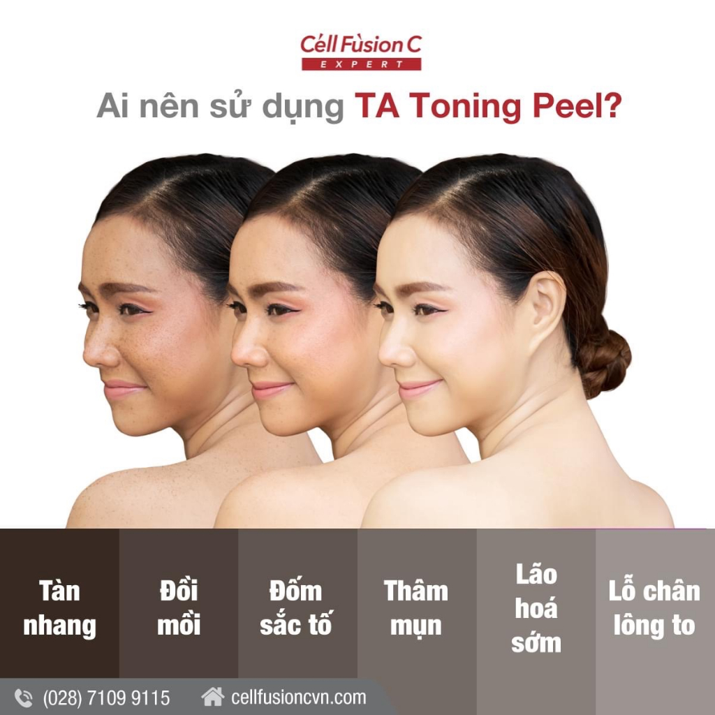 Giải Pháp Peel 4 Bước Dưỡng Trắng An Toàn, Cải Thiện Sắc Tố Da Cell Fusion C Expert TA TONING PEEL KIT