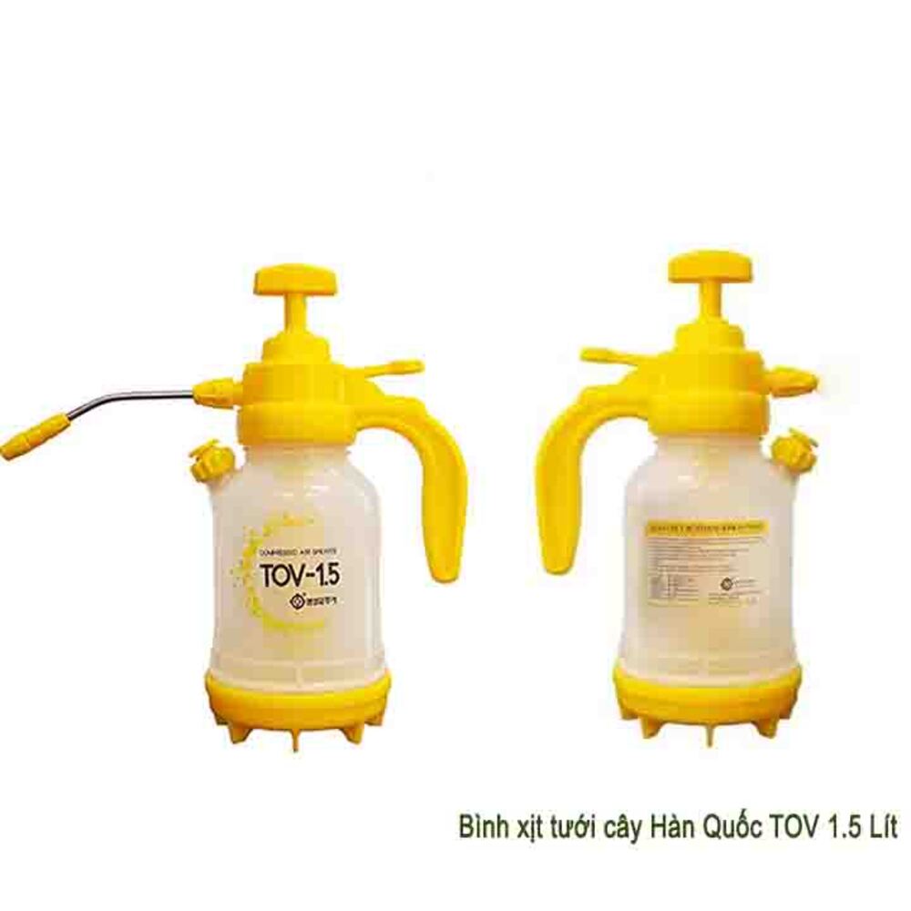 Bình nhựa-Bình tưới-Bình phun cây trồng 1.5 Lít (Màu vàng)- Nhỏ gọn tiện lợi-Điều chỉnh được cần,phun tia nước xa 1.5m