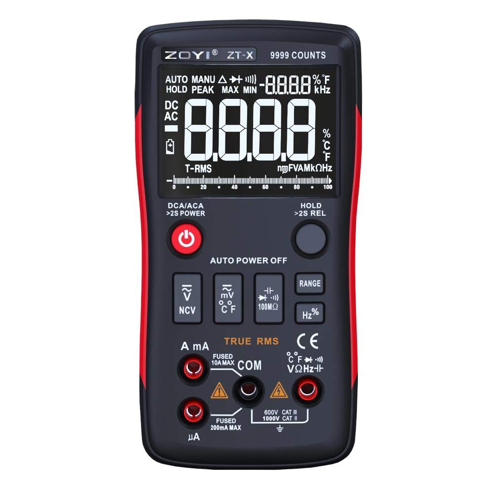 Đồng Hồ Đo Điện Vạn Năng Điện Tử Zoyi ZT-X, Đồng Hồ Đo Điện Đa Năng Cao Cấp Đo Điện Trở Cách Điện, Điện Áp AC DC, Kiểm Tra Tụ Điện, Dò Điện NVC, Đo Điện Dung, Nhiệt Độ- Hàng Chính Hãng